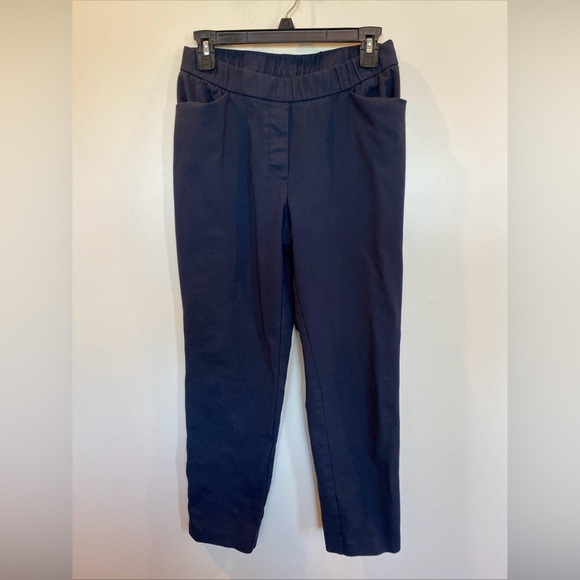 J Jill Women’s Ponte Legging Pull On Pants Slim Leg Navy Blue Size Small - Picture 1 of 6